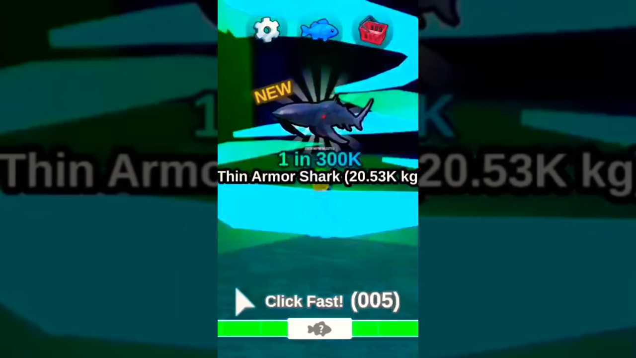 YouTube thumbnail — Secret Fish Thin Armor Shark (Shorts)